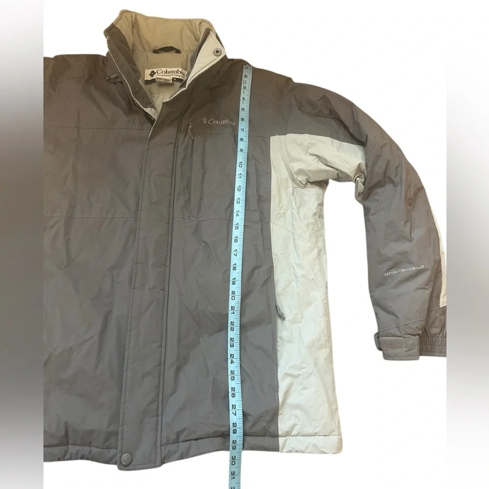 Columbia Sportswear Grey Two-Tone Ski Puffer Jacket Coat Waterproof Mens Large